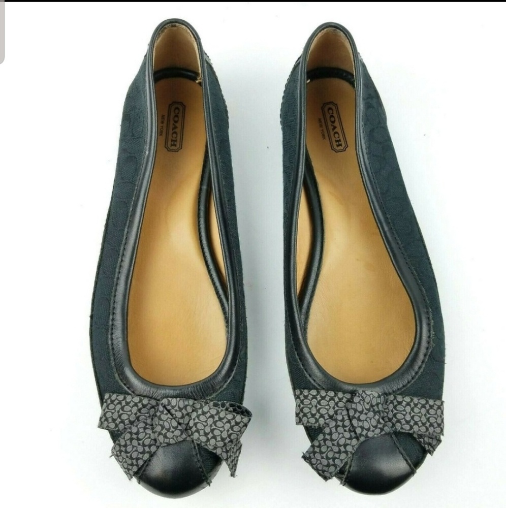 COACH Saundra Jacquard signature ballet flats